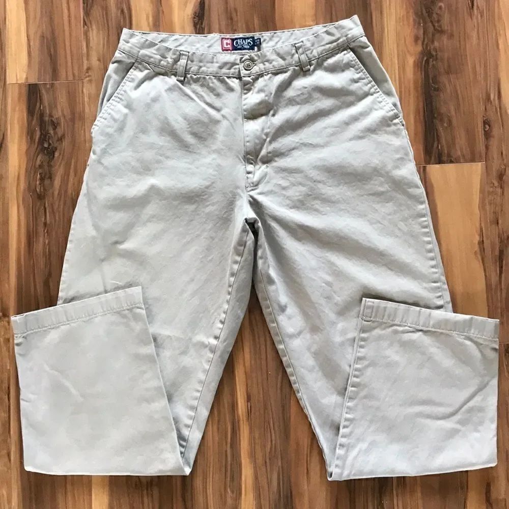 Chaps Mens Khaki Pants 